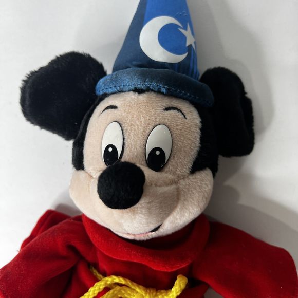 Disney World Mickey Mouse Sorcerer Hat and Stuffed Animal Plush Vintage - Picture 12 of 16